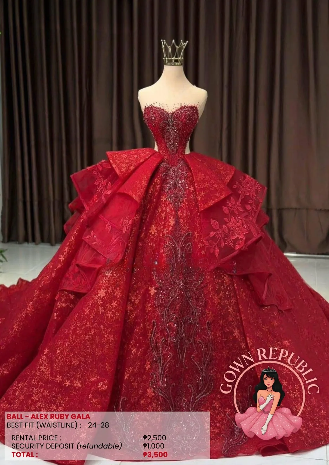 Ball Gowns: Red 256